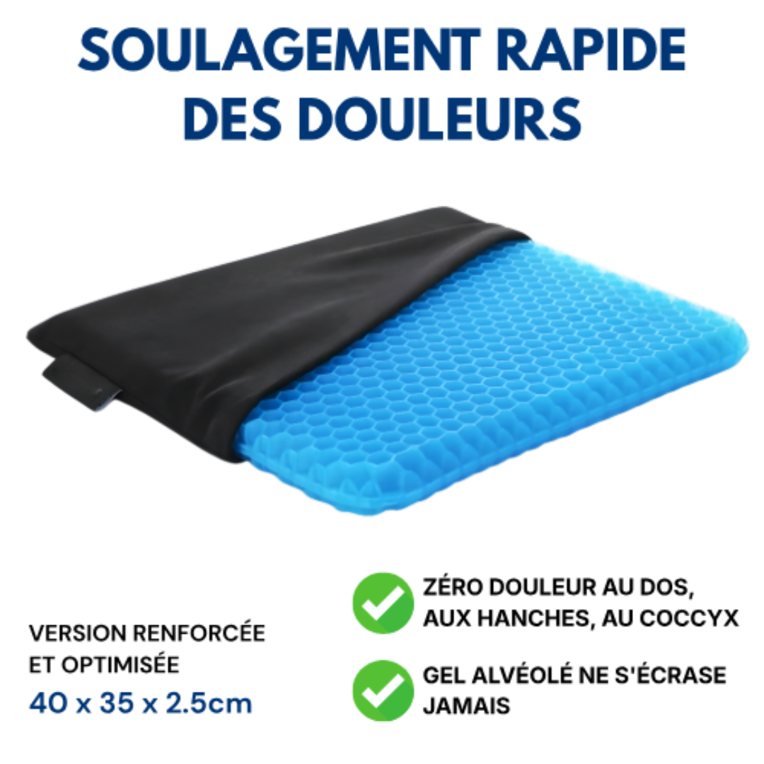 Coussin en gel anti-escarre Bienevia pour douleur coccyx