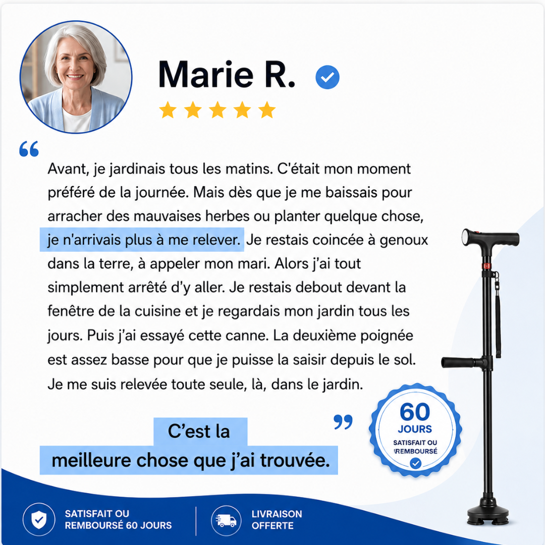 Canne d'aide au lever pour se relever du canape